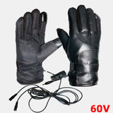 Unisex,Charging,Heating,Outdoor,Winter,Electric,Riding,Waterptoof,Windproof,Leather,Gloves