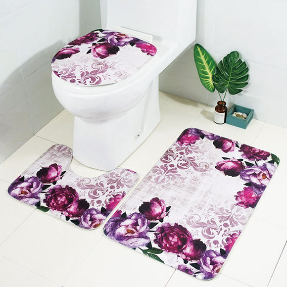 Flowers,Bathroom,Pedestal,Toilet,Cover
