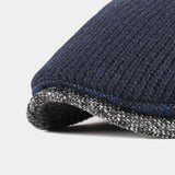 British,Style,Contrast,Color,Casual,Knitted,Forward,Beret