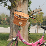 13.7x11x9.4inch,Front,Basket,Handcraft,Wicker,Willow,Shopping,Carry,Washable,Linen,Bicycle,Basket,Outdoor,Cycling