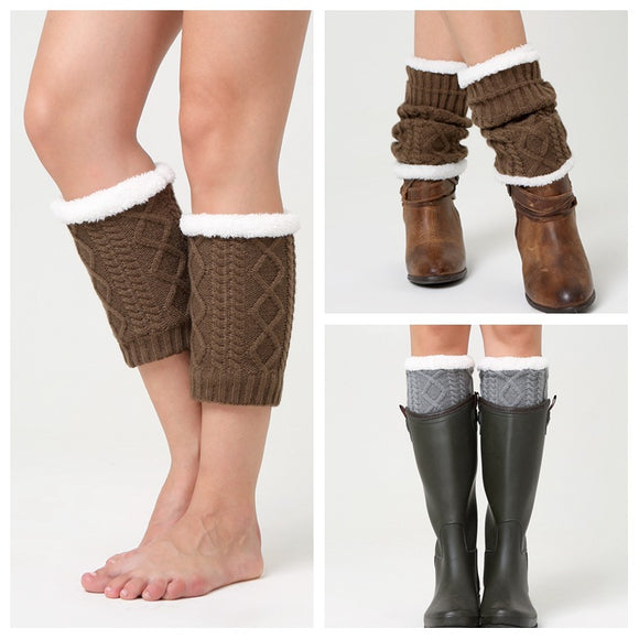 Unisex,Winter,Velvet,Knitting,Ankle,Warmer,Boots,Skirt,Socks