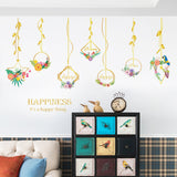 Miico,SK9351,Metal,Flower,Hanging,Basket,Living,Bedroom,Background,Decorative,Sticker