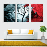 Miico,Painted,Three,Combination,Decorative,Paintings,Botanic,Decoration