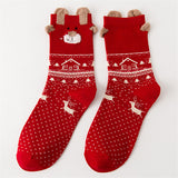 Women,Christmas,Cotton,Socks,Middle,Socks