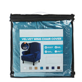 Velvet,Cover,Elastic,Wingback,Coverage,Chair,Protector,Stretch,Slipcover,Dustproof,Armchair,Cover,Office,Furniture,Decorations