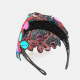 Women,Manual,Vintage,Embroidery,Hallow,Ethnic,Style,Flower,Printing,Headband