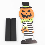 Boxwood,Wooden,Halloween,Pumpkin,Standing,Craft,Festival,Decoration