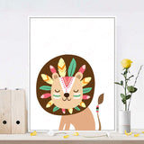 Styles,Cartoon,Animal,Painting,Frameless,Decoration,Paintings,Hanging,Decor