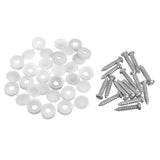 16Pcs,Licence,Number,Plate,Phillips,Tapping,Screw,Hinged,White,Cover