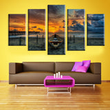 Cascade,Sunset,Canvas,Painting,Picture,Decoration,Without,Frame,Including,Insta