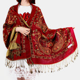 Women,Ethnic,Style,Thick,Scarf,Shawl,Tassel