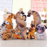 Honana,Simulation,Animal,Pillow,Plush,Printed,Samoyed,Husky,Tiger,Pillow,Cushion