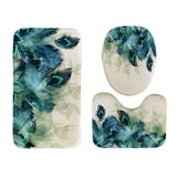 Bathroom,Peacock,Feather,Toilet,Cover,Bathroom,Floor,Carpet