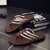Genuine,Leather,Sandals,First,Layer,Leather,Sandals,Flops,Fashion,Weaving