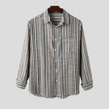 Men's,Shirt,Striped,Hippy,Causal,Shirt,Blouse,Travel,Hiking,Fishing