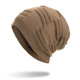 Winter,Velvet,Thicken,Hedging,Double,Layers,Earmuffs,Knitted,Beanie