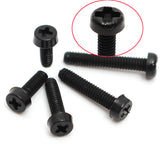 Suleve,M2NC1,20pcs,Black,Round,Nylon,Screws,Cross,Round,Screws