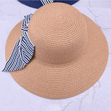 Fashion,Outdoor,Summer,Protection,Brimmed,Floppy,Bowknot,Women