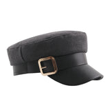 Woman,Metal,Buckle,Beret,Woolen,Blending,Cadet