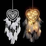 Light,Dreamcatcher,Feather,Bedroom,Heart,Shape,Bedroom,Decoration,Livingroom,Dreamcatcher,Decorations