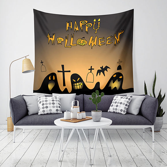 Loskii,Halloween,Tapestry,Pumpkin,Print,Hanging,Tapestry,Decor,Halloween,Decorations