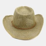 Unisex,Sunscreen,Travel,Beach,Cowboy,Style,Adjustable,String,Straw