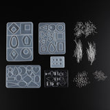 245Pcs,Silicone,Earring,Pendant,Resin,Epoxy,Jewelry,Making,Mould,Tools