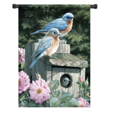 28''x40'',Bluebirds,Spring,Season,Welcome,House,Garden,Banner,Decorations