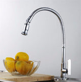 Kitchen,Single,Lever,Faucet,Flexible,Chrome,Brass,Spring