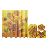 180x180cm,Sunflower,Fabric,Shower,Curtains,Waterproof,Toilet,Cover