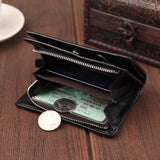 IPRee,Men's,Leather,Wallet,Outdoor,Travel,Retro,Zipper,Credit,Cards,Holder,Portable,Pocket,Purse