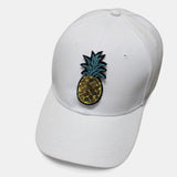 Women,Cotton,Fruit,Pineapple,Embroidery,Casual,Sport,Curve,Sunscreen,Visor,Baseball