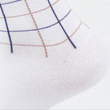 Pairs,Plaid,Combed,Cotton,Breathable,Athletic,Socks