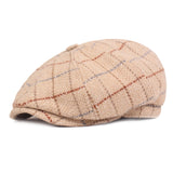 Men's,Vintage,Beret,Newspaper,Octagon