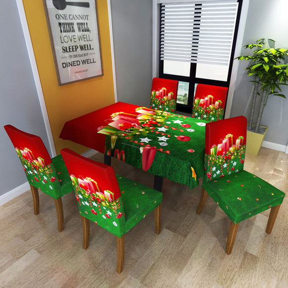 Christmas,Table,Cloth,Chair,Cover,Print,Dustproof,Table,Cover,Chair,Protector,Slipcover,Party,Banquet,Hotels,Kitchen,Office,Furniture,Decorations