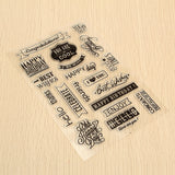 Birthday,Transparent,Sheet,Scrapbooking,Craft,Clear,Rubber,Stamp,Cling