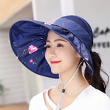 Women's,Visor,Printed,Protection,Floppy