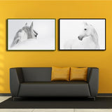 Miico,Painted,Combination,Decorative,Paintings,Black,White,Horse,Decoration