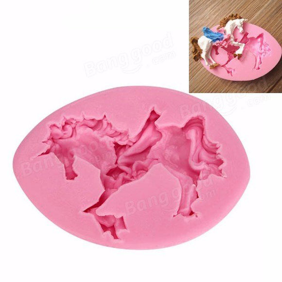 Carousel,Unicorn,Horse,Fondant,Silicone,Mould,Decorating