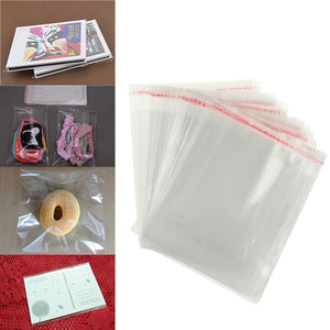 100pcs,1216cm,Clear,Cellophane,Display,Adhesive,Plastic