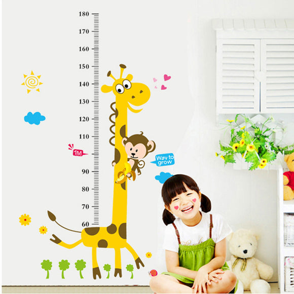 Removable,Height,Chart,Measure,Sticker,Giraffe,Decal