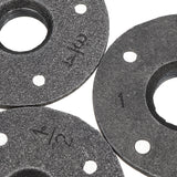 Malleable,Floor,Flange,Plates,Holes,Black,Pipes,Fittings,Industrial,Furniture,Mount,Decor"