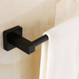 Black,Square,Towel,Holder,Bathroom,Shower,Toilet,Mount,Clothes,Hanger