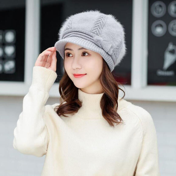 Women's,Thick,Earmuffs,Beret