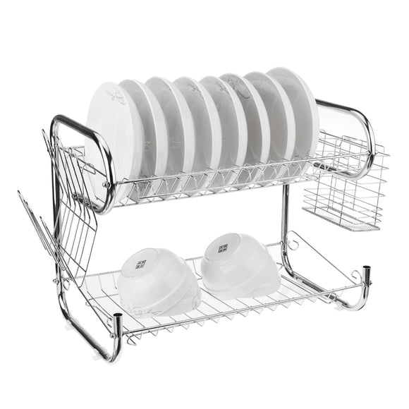 Layers,Shape,Stainless,Steel,Drainer,Cutlery,Holder,Kitchen,Storage