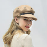 British,Style,Chain,Octagonal,Beret