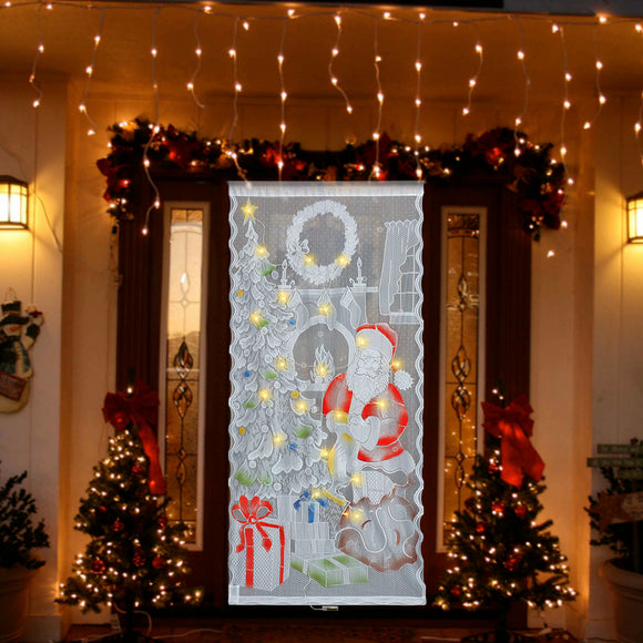 Christmas,Light,Window,Curtains,Cloth,Party,Decor,40x84''