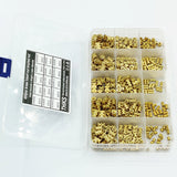 Suleve,MXBN11,420Pcs,Metric,Female,Thread,Brass,Knurled,Threaded,Insert,Embedment,Assortment