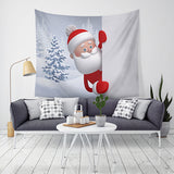 Loskii,Christmas,Tapestry,Santa,Print,Hanging,Tapestry,Decor,Christmas,Decorations