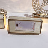 Wooden,Ramadan,Mubarak,Islam,Hanging,Pendant,Plate,String,Light
